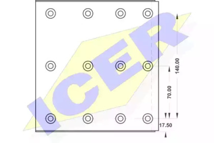 Комплект тормозных башмаков, барабанные тормоза ICER 21 9938 00